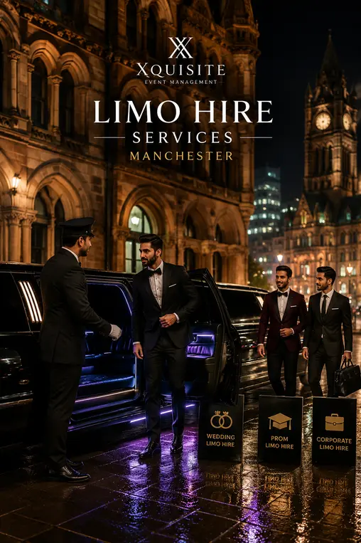 Professional limo hire services in Manchester for weddings and events