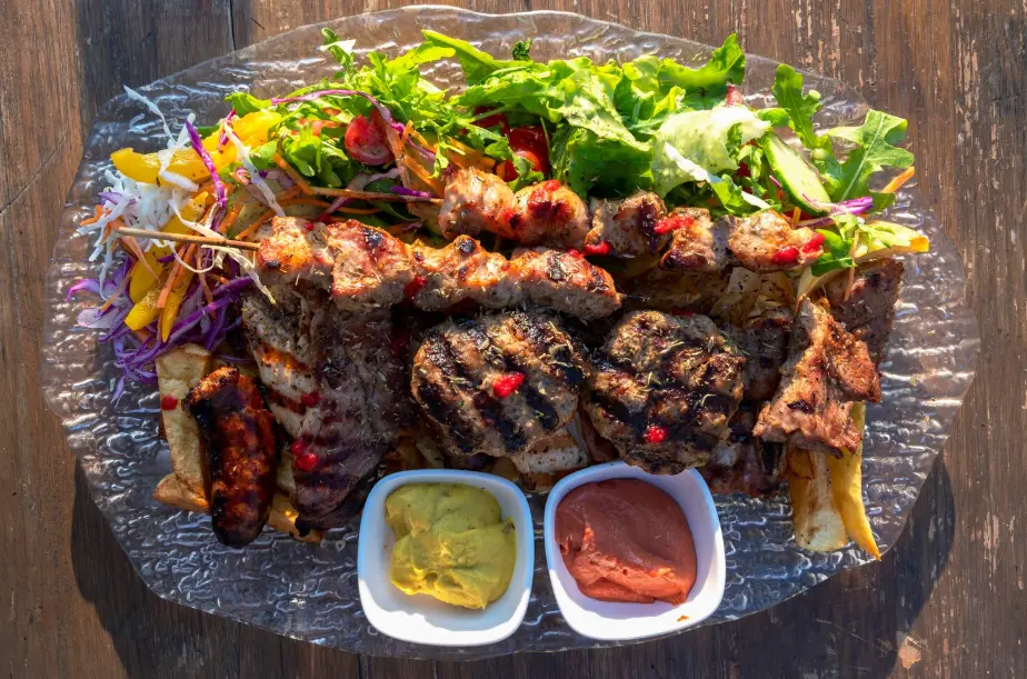Mixed Grill Platter (Seekh, Chapli, and Tikka)